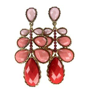 Womens Pierced Teardrop Earrings - deadstock